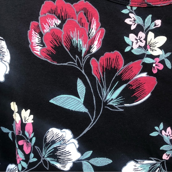 Floral dark Cottagecore long sleeve top 1X 16W 18W - Picture 5 of 6